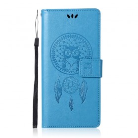 Housse Samsung Galaxy S10 Plus effet cuir Attrape Rêves Hibou