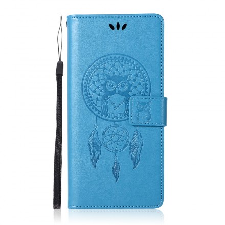 Housse Samsung Galaxy S10 Plus effet cuir Attrape Rêves Hibou