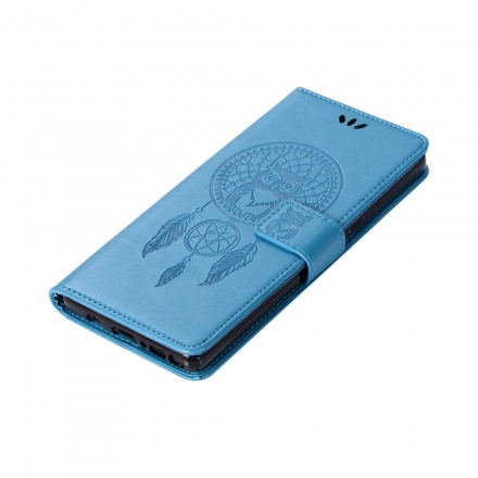 Housse Samsung Galaxy S10 Plus effet cuir Attrape Rêves Hibou