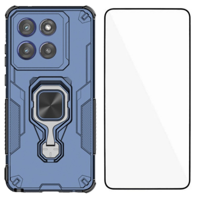 Coque Motorola Edge 60 Stylus Support avec Protection Écran en Verre Trempé