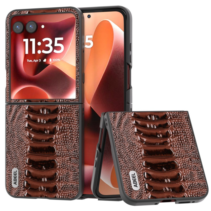 Coque Motorola Razr 60 Ultra Cuir Texture Crocodile