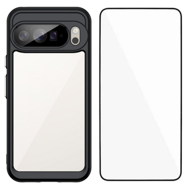 Coque Google Pixel 10 Pro XL Hybride avec Protection en Verre Trempé pour Écran