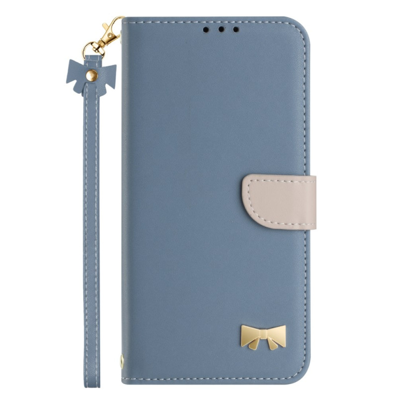 Housse Xiaomi Redmi Note 14 Pro 4G Noeud de Papillon à Lanière