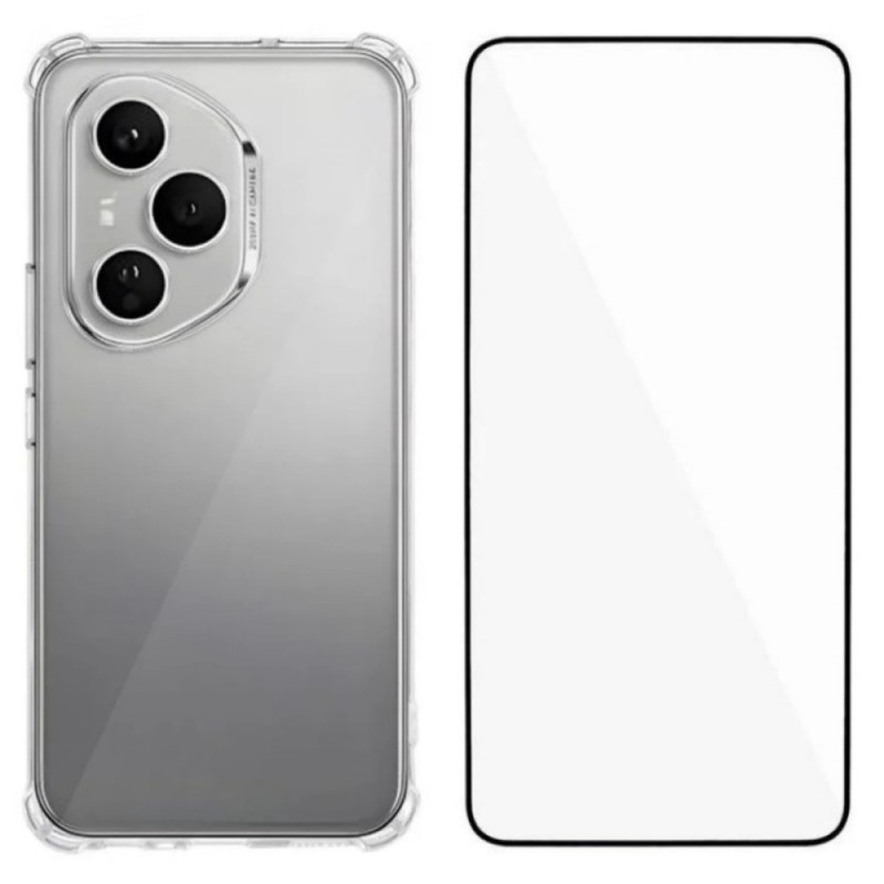 Coque Honor 400 Pro Transparent avec Film en Verre Trempé WANLONFENG