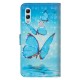 Housse Honor 10 Lite / Huawei P Smart 2019 Papillons Bleus Volants Housse Honor 10 Lite / Huawei P Smart 2019 Papillons Bleus Volants