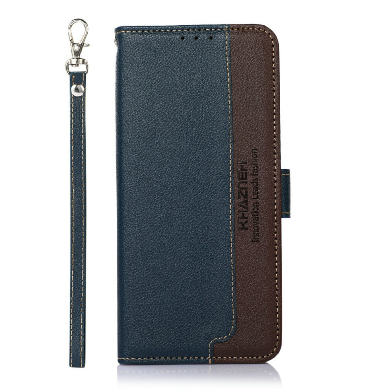 Housse iPhone 17 Portefeuille RFID Bicolore KHAZNEH