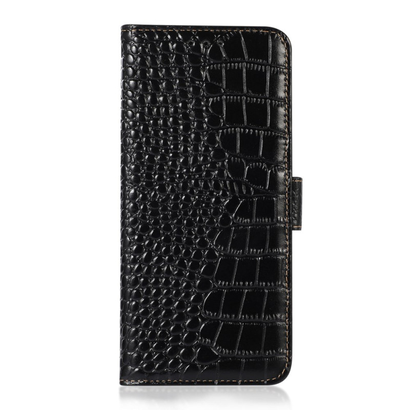 Housse iPhone 18 Pro / 17 Pro Cuir Texture Crocodile