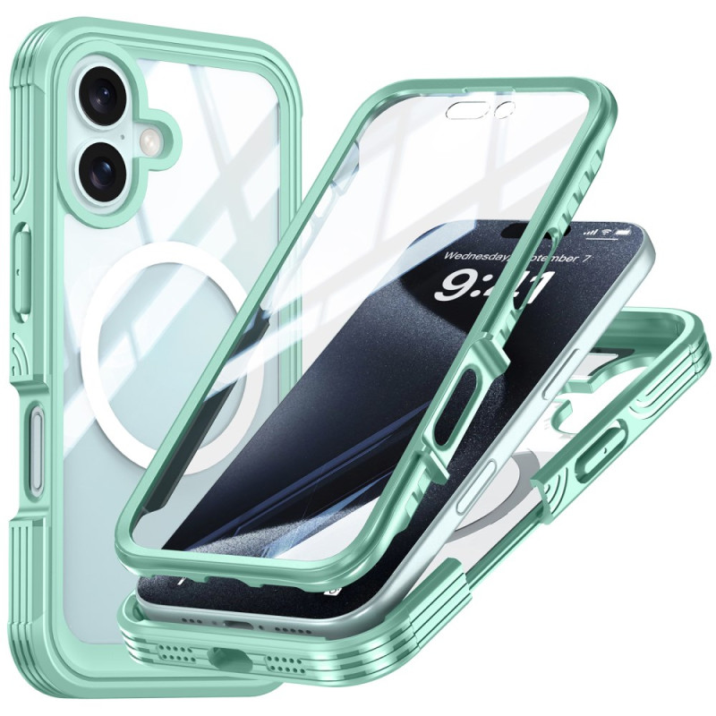 Coque iPhone 16 Magnétique avec Protecteur Écran en Verre Trempé