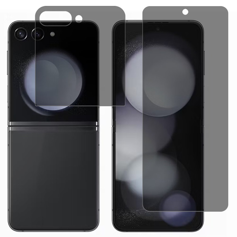 Films de Protection d'Écrans Anti-Espion pour Samsung Galaxy Z Flip 7 5G Écrans Avant et Arrière