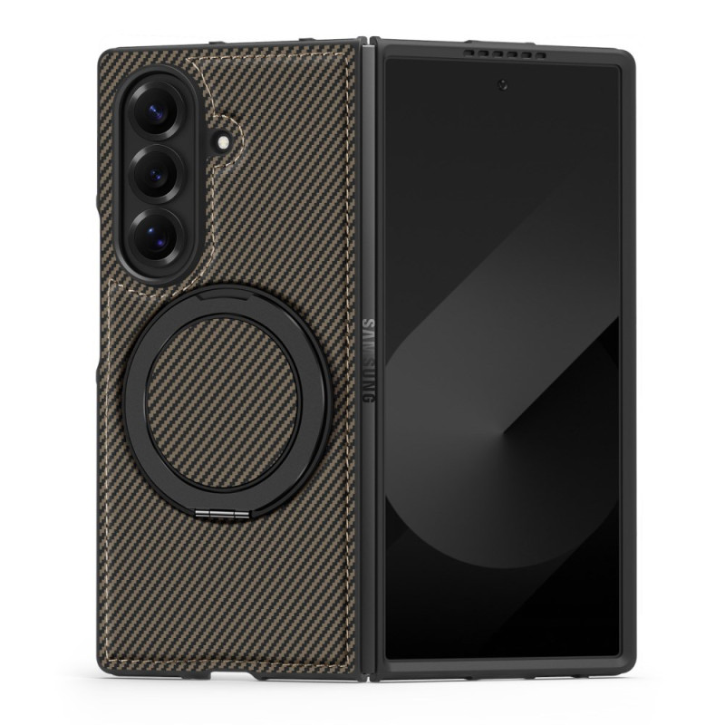Coque Samsung Galaxy Z Fold 7 Magnétique Texturée Fibre Carbone