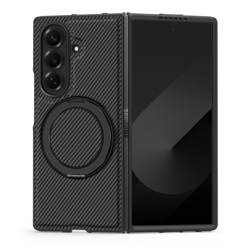 Coque Samsung Galaxy Z Fold 7 Magnétique Texturée Fibre Carbone