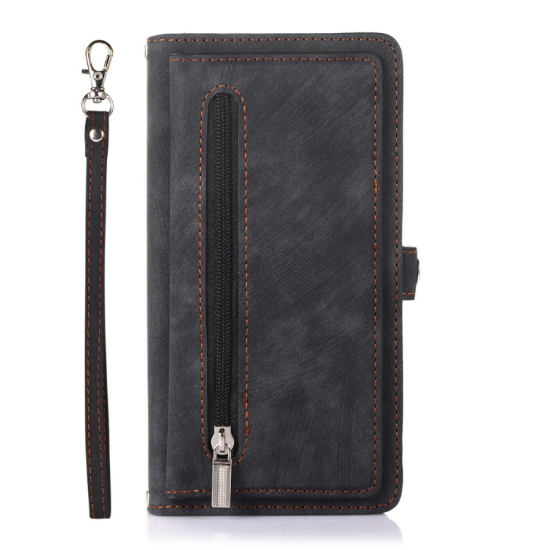 Housse Poco M7 Pro Effet Daim 9 Porte-Cartes