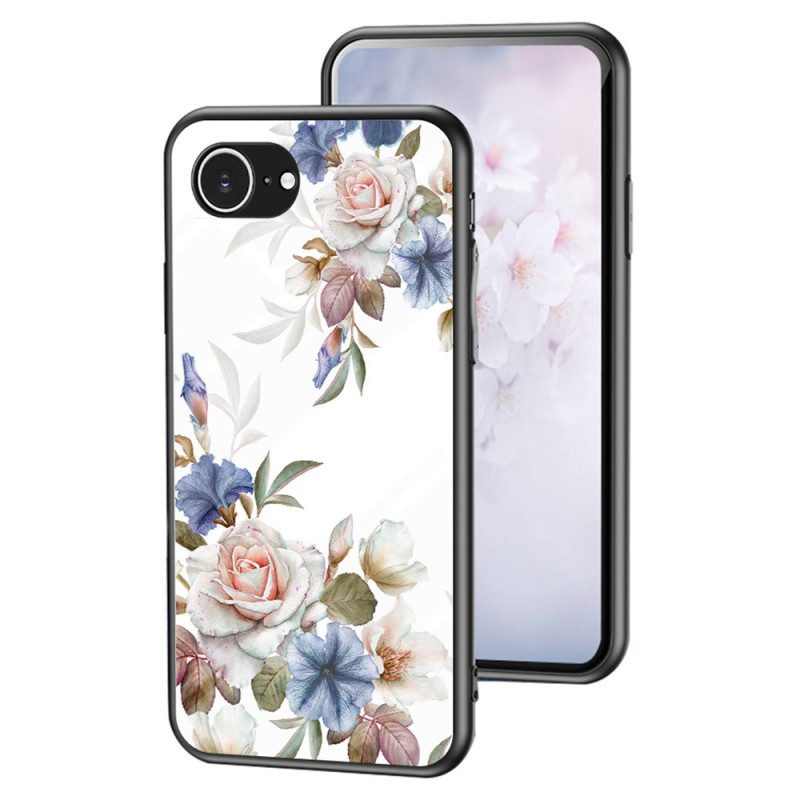 Coque iPhone 16E Verre Trempé Florale
