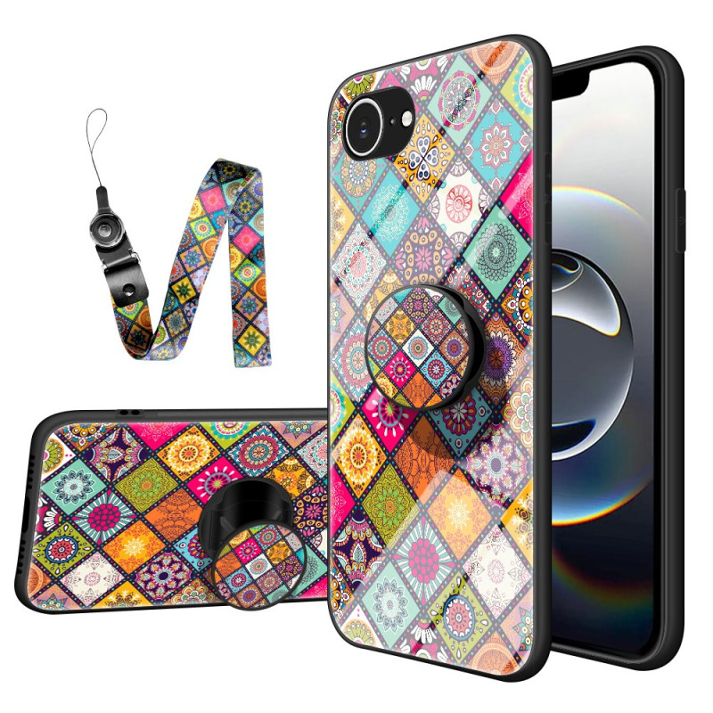 Coque iPhone 17E / 16E Verre Trempé avec Support et Lanière