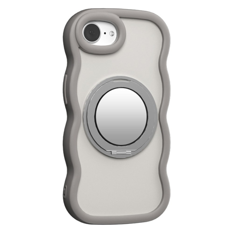 Coque iPhone 16E Miroir et Support Design Ondulation