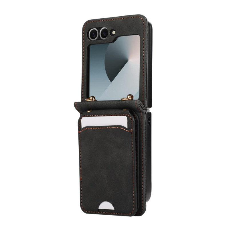 Coque Samsung Galaxy Z Flip 6 Porte-Cartes et Bandoulière