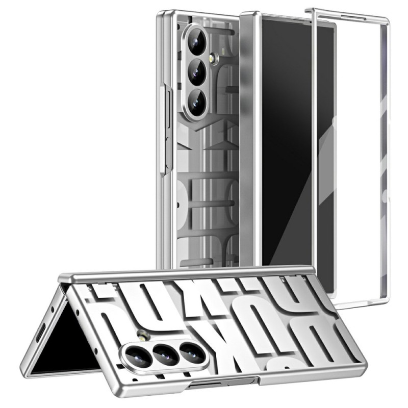 Coque Samsung Galaxy Z Fold 7 Design Lettres avec Protecteur Écran en Verre Trempé