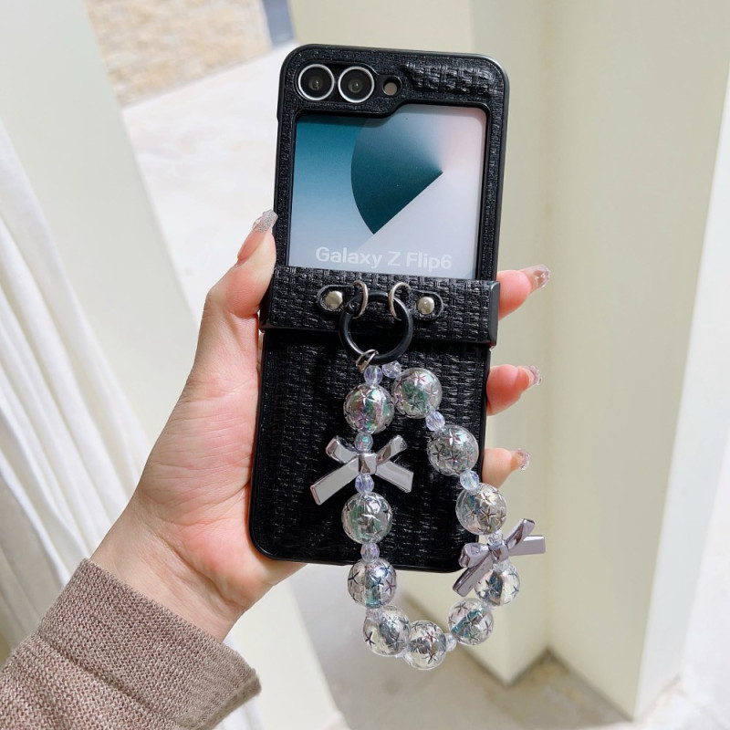 Coque Samsung Galaxy Z Flip 7 FE / Z Flip 6 Simili Cuir et Dragone Fantaisie