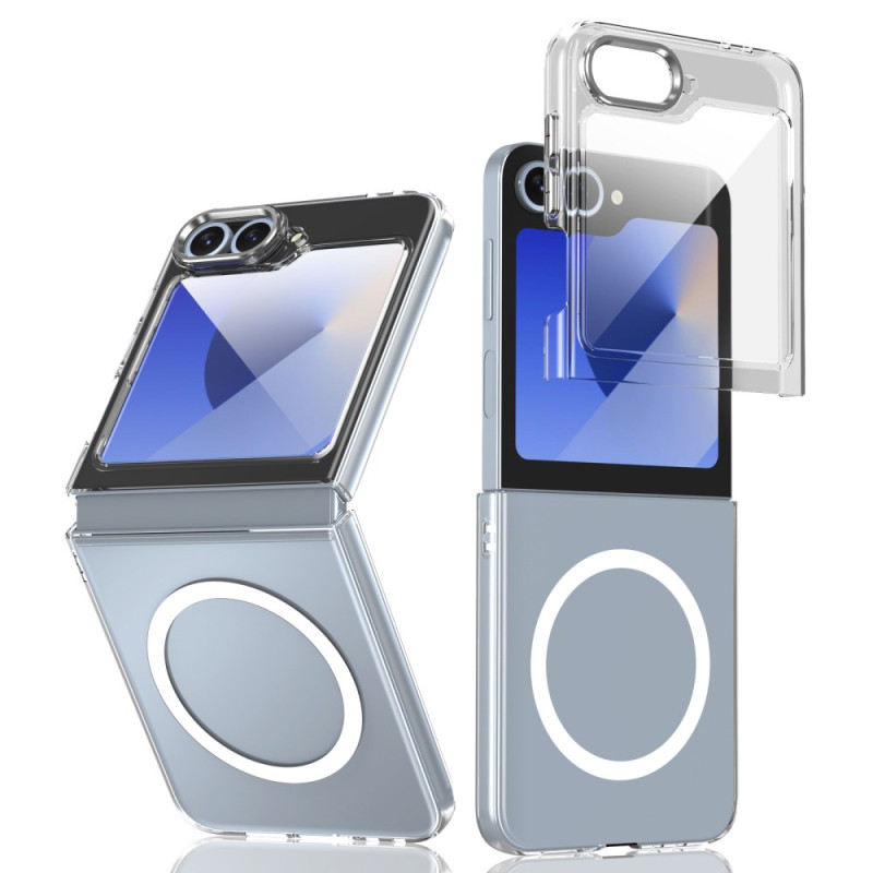 Coque Samsung Galaxy Z Flip 7 FE / Z Flip 6 Compatible MagSafe Translucide avec Protecteur Écran