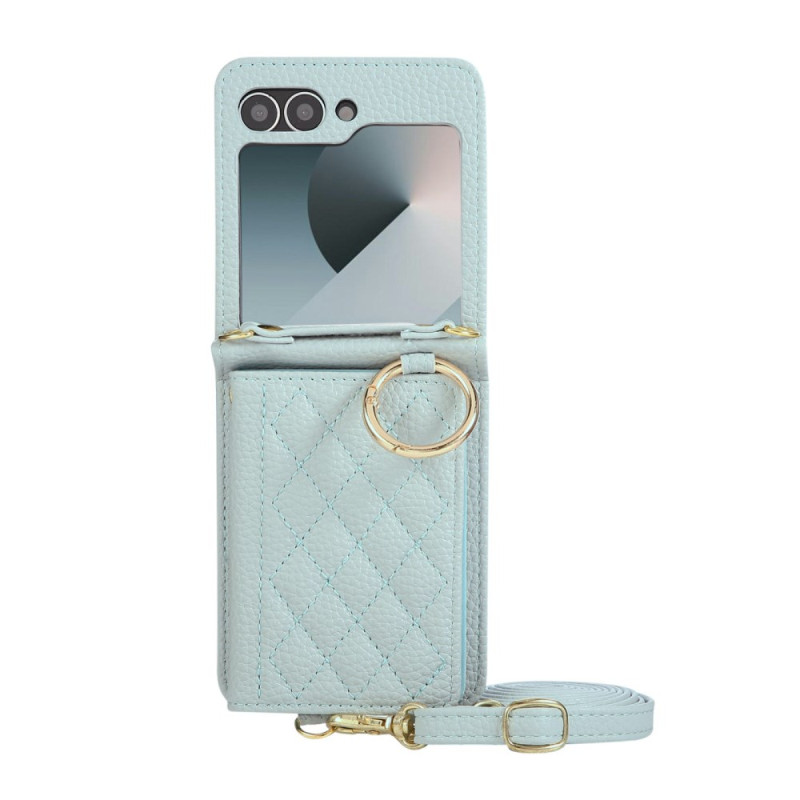 Coque Samsung Galaxy Z Flip 7 FE / Z Flip 6 Matelassée avec Bandoulière