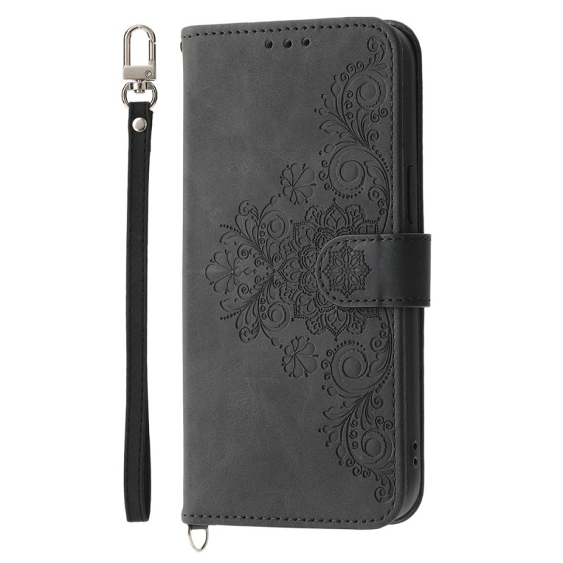 Housse Oppo Reno 14 5G Motif Floral et Sangles