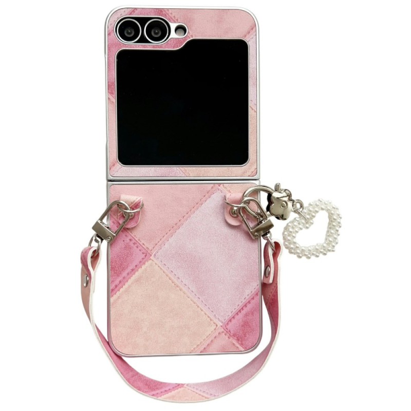 Coque Samsung Galaxy Z Flip 7 FE / Z Flip 6 Losanges avec Sangle
