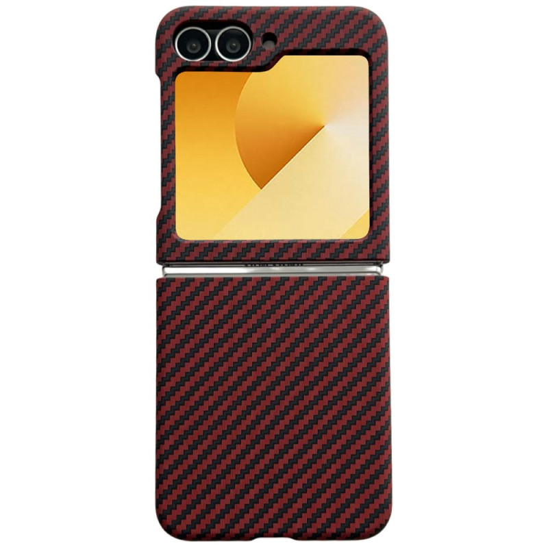 Coque Samsung Galaxy Z Flip 7 FE / Z Flip 6 Magnétique Texture Fibre Carbone