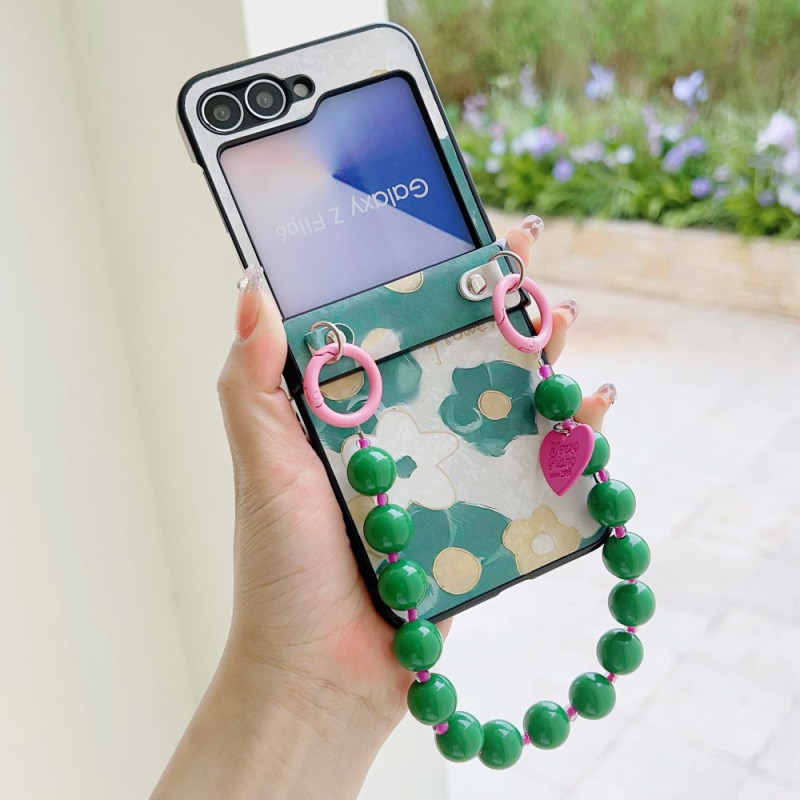 Coque Samsung Galaxy Z Flip 7 FE / Z Flip 6 Sangle Perles