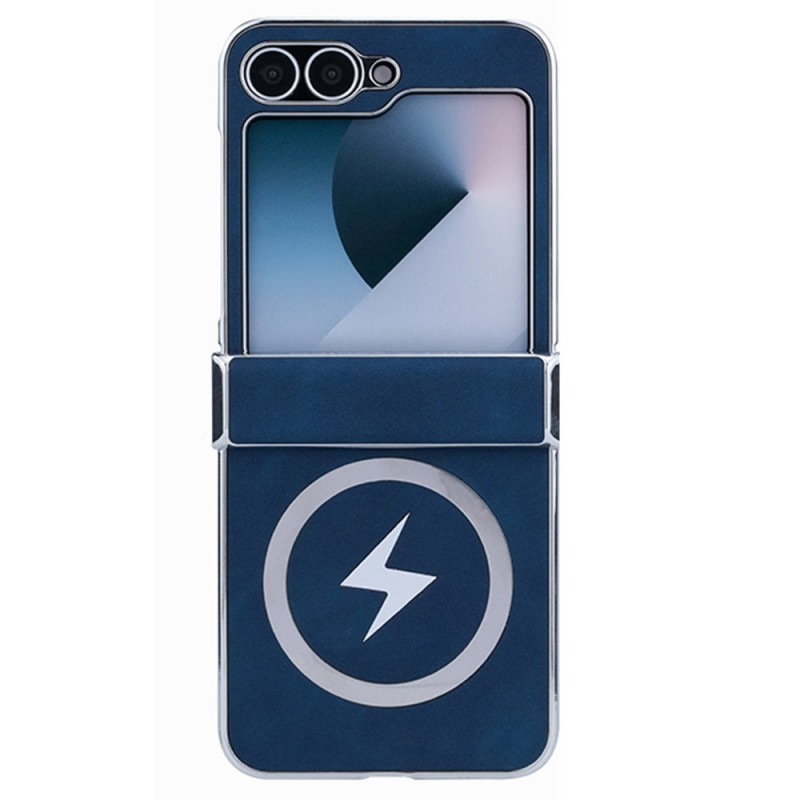 Coque Samsung Galaxy Z Flip 7 FE / Z Flip 6 Compatible MagSafe Effet Cuir