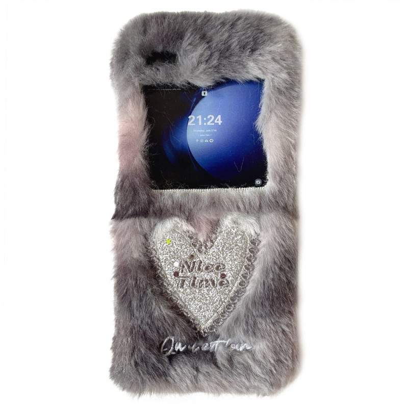 Coque Samsung Galaxy Z Flip 7 FE / Z Flip 6 Peluche Coeur