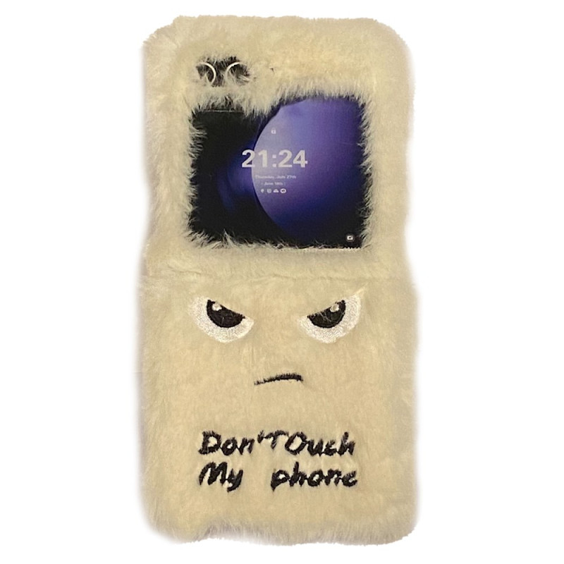 Coque Samsung Galaxy Z Flip 7 FE / Z Flip 6 Peluche Don't Touch My Phone