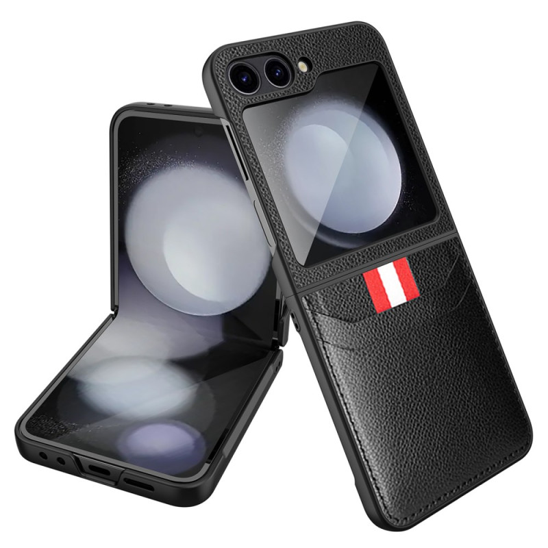 Coque Samsung Galaxy Z Flip 7 FE / Z Flip 6 Texture Litchi Porte-Carte
