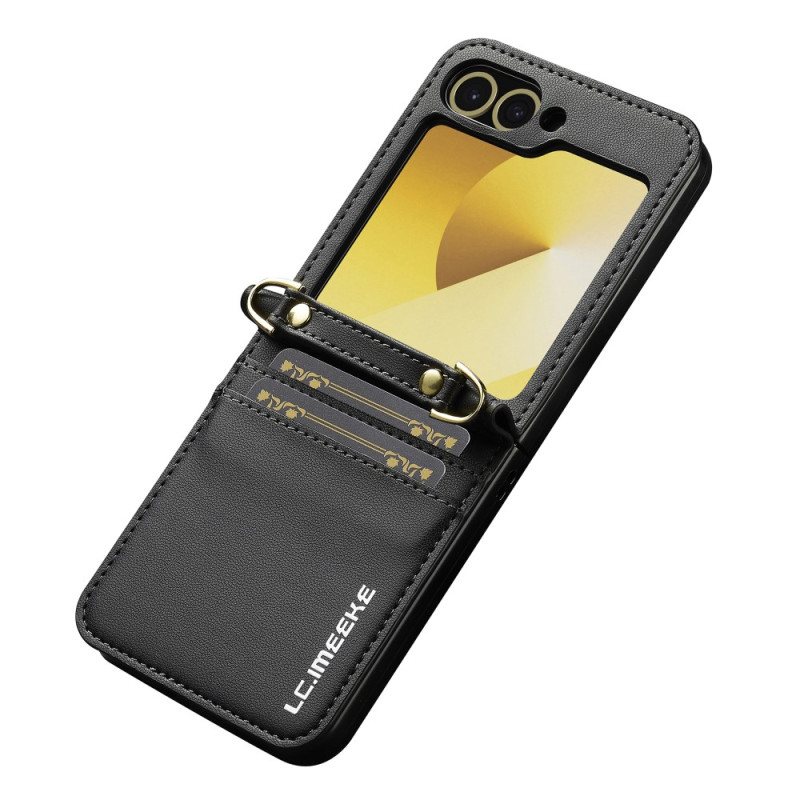 Coque Samsung Galaxy Z Flip 7 FE / Z Flip 6 Porte-Cartes et Sangle Longue
