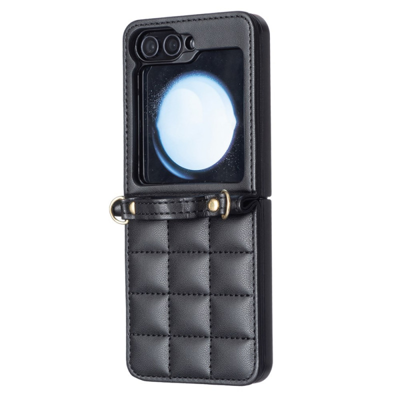 Coque Samsung Galaxy Z Flip 7 FE / Z Flip 6 Matelassée Classique avec Bandoulière