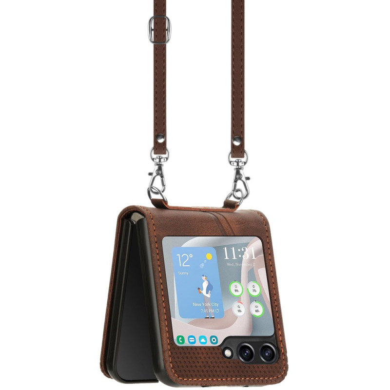 Coque Samsung Galaxy Z Flip 7 FE / Z Flip 6 Géométrie avec Bandoulière