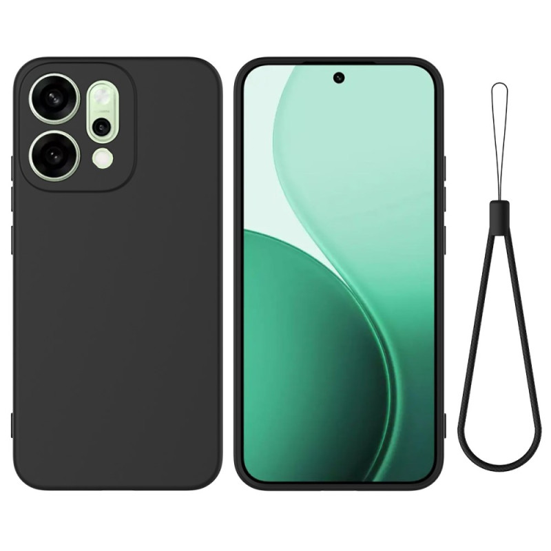 Coque Oppo Reno 14 Pro 5G Silicone Liquide à Lanière