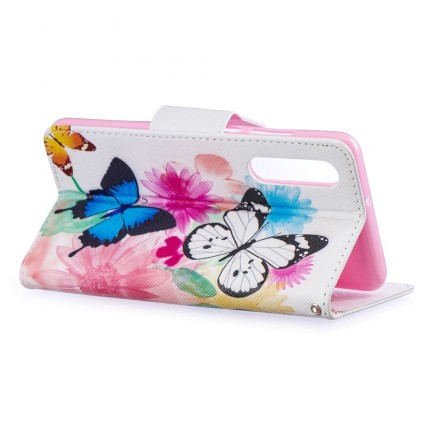 Housse Huawei P30 Papillons et Fleurs Peints