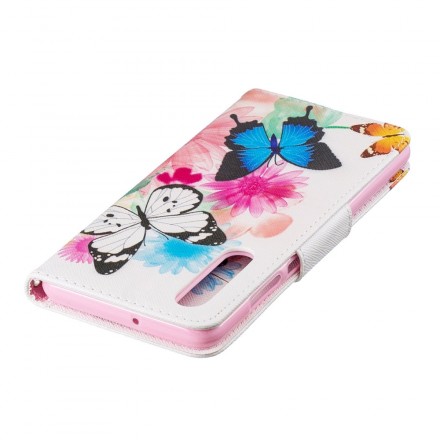 Housse Huawei P30 Papillons et Fleurs Peints