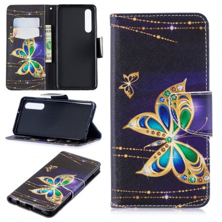 Housse Huawei P30 Papillon Magique