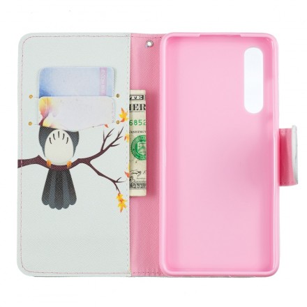 Housse Huawei P30 Hibou Perché Sur La Branche Housse Huawei P30 Hibou Perché Sur La Branche