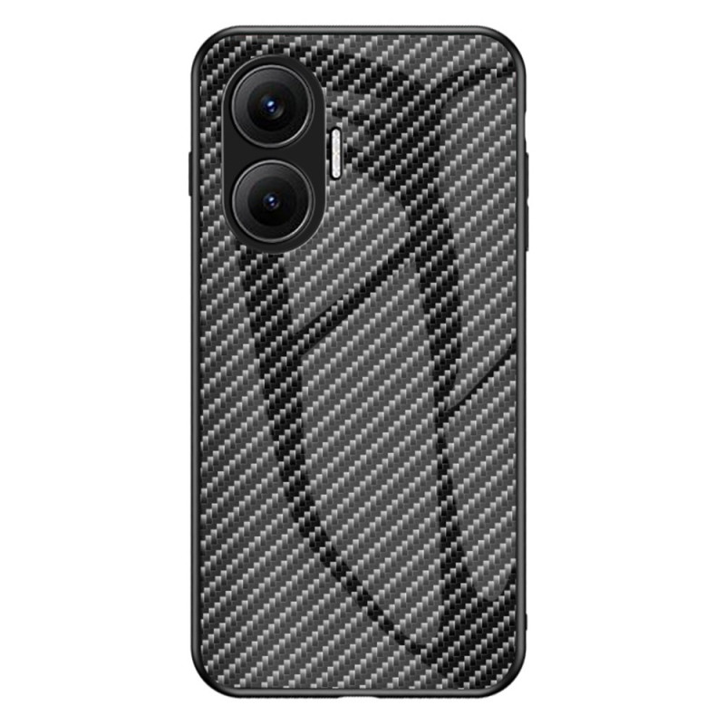 Coque Poco F7 Verre Trempé Fibre Carbone