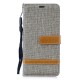 Housse Huawei P30 Tissu et Effet Cuir à Lanière Housse Huawei P30 Tissu et Effet Cuir à Lanière