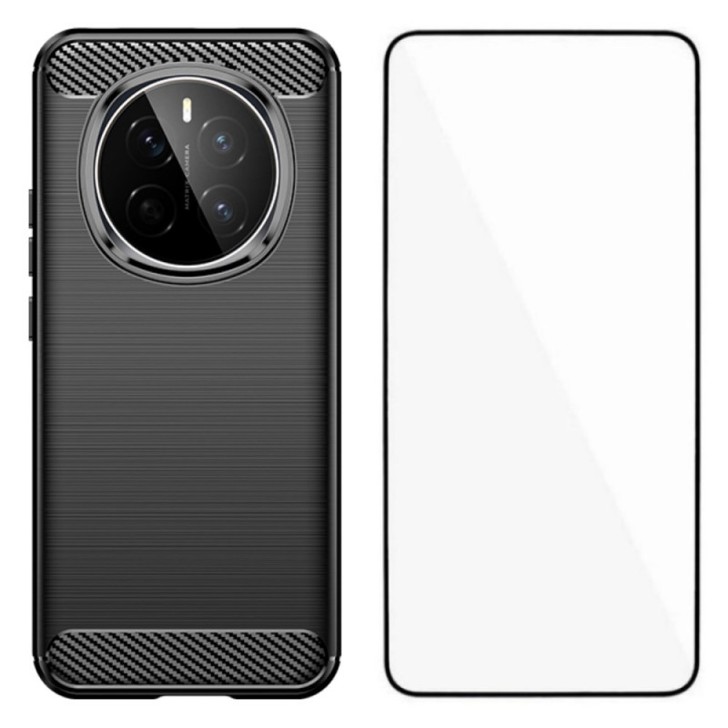 Coque Honor Magic 7 5G Fibre Carbone Brossée avec Protecteur d'Écran