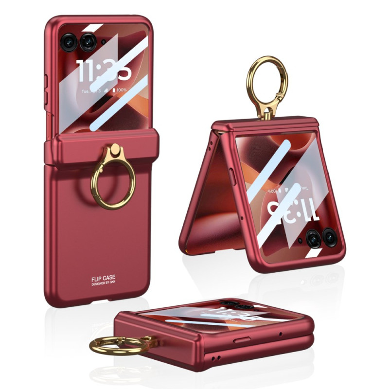 Coque Motorola Razr 60 Ultra Effet Cuir Anneau-Support