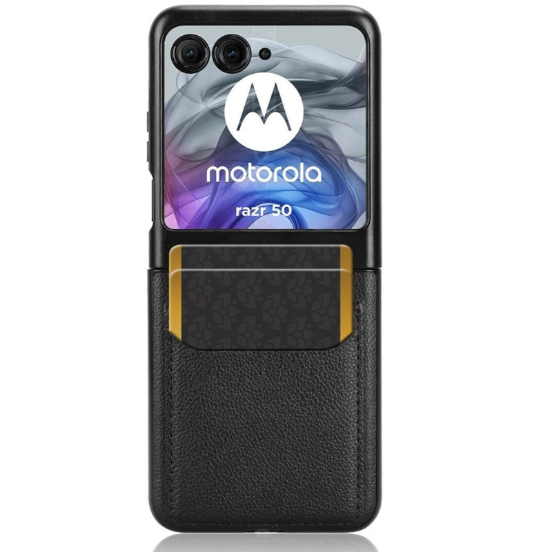 Coque Motorola Razr 60 Effet Cuir avec Porte-Cartes