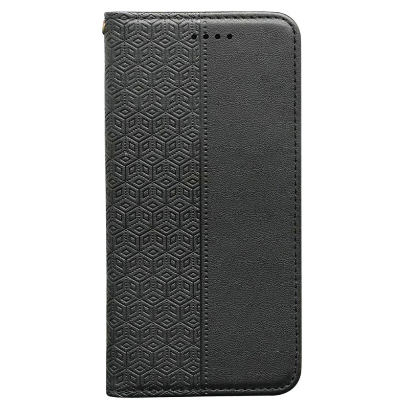 Flip Cover Realme 14 5G Frise à Carreaux et Lanière