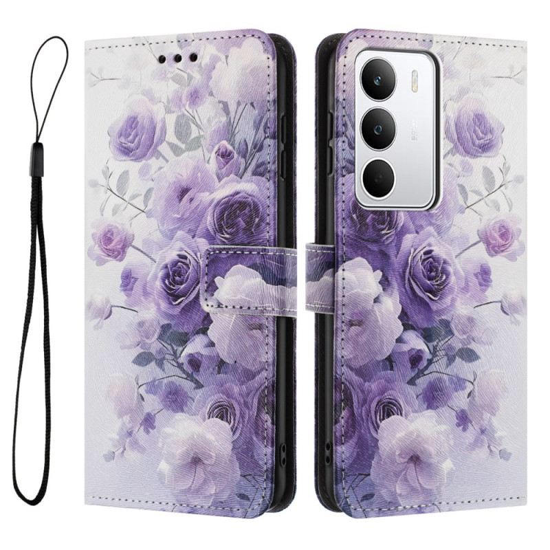 Housse Realme C71 Fleurs Violettes