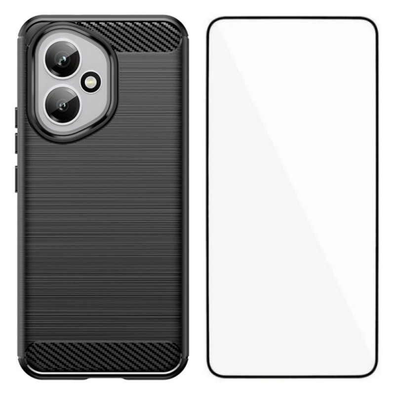 Coque Honor 400 Fibre Carbone Brossée avec Protecteur Écran