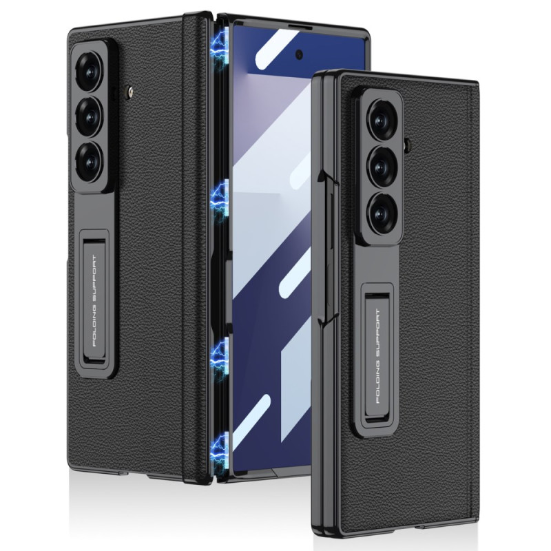 Coque Samsung Galaxy Z Fold 7 Effet Cuir et Support