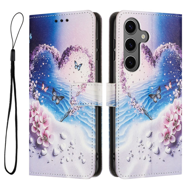 Housse Samsung Galaxy S25 FE Coeur et Papillons